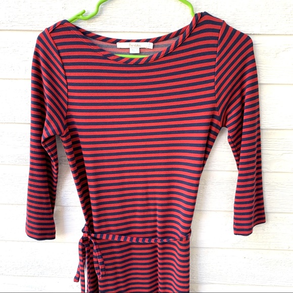 Boden Red Stripe Below Knee Pencil Dress WH507 - Picture 4 of 11